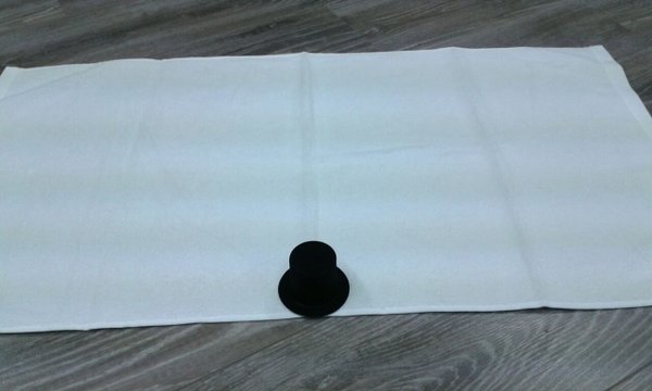 Frotteebox Geschenk Set Schneemann weiß in Handarbeit geformt aus 1x Handtuch mit Zylinder