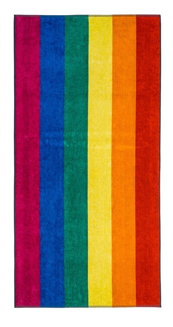 Strandtuch Regenbogen Pride XXL 100x180 cm Badetuch 100% Baumwolle Rainbow