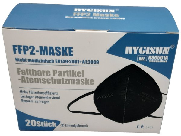 FFP2-Masken Set 9-teilig mit 2x FFP2-Maske schwarz, 6x Klettpunkte, Sticker Hirsche Stoff beige